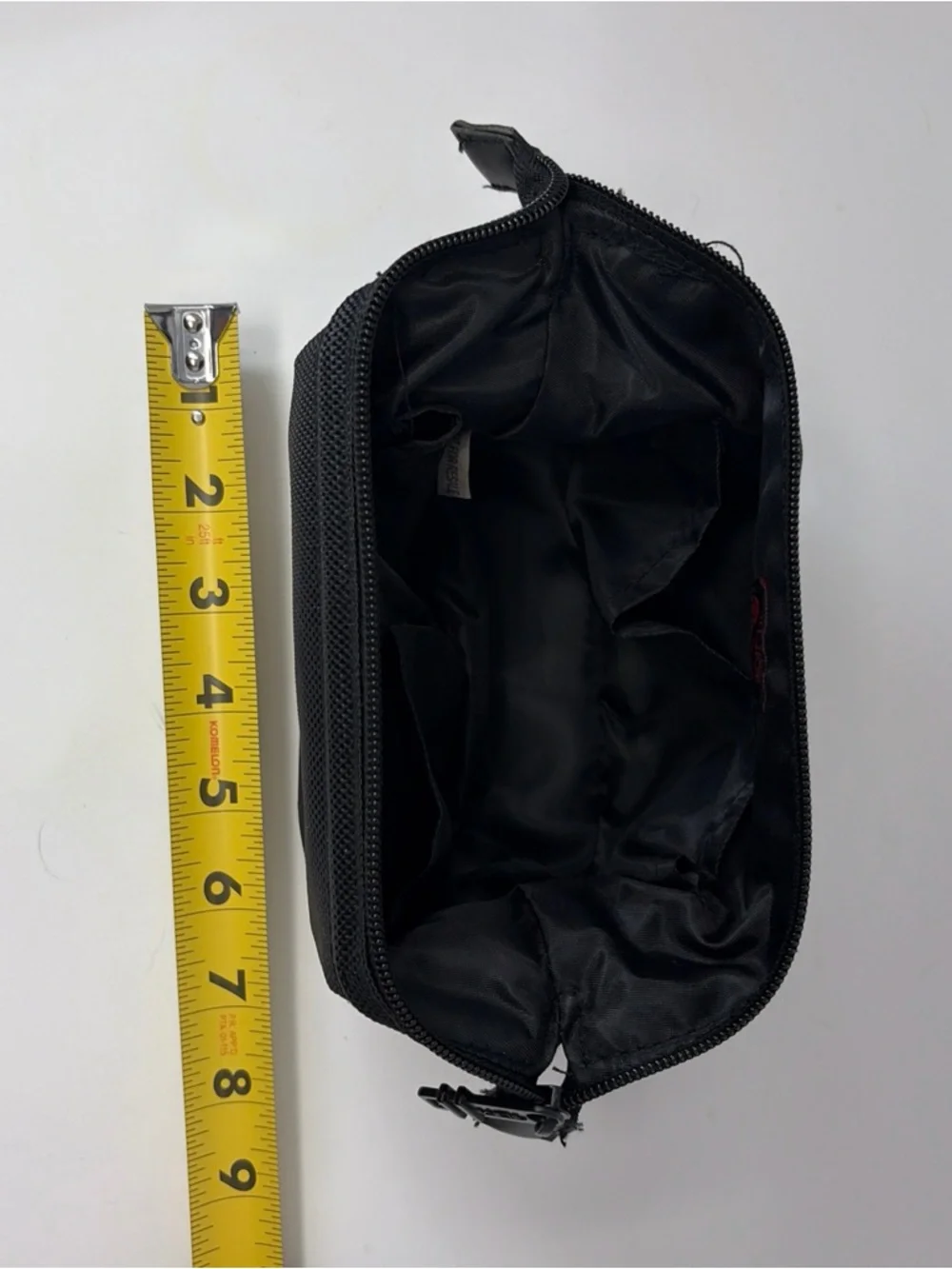 Tumi Black Textile Toiletry Pouch with Red AirBerlin Logo Accent